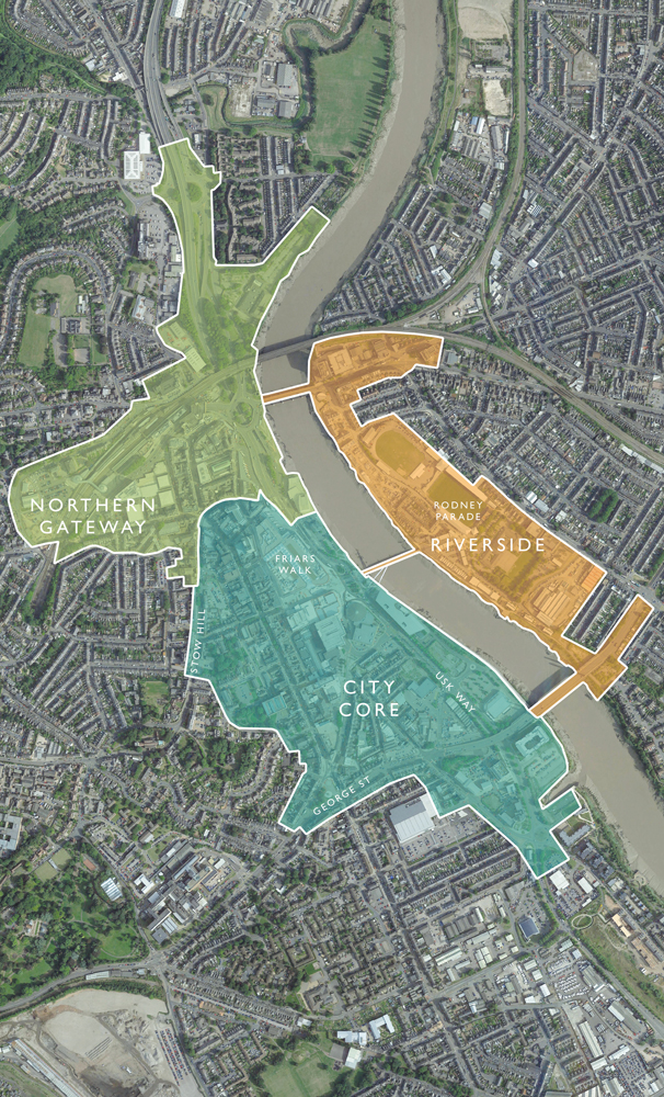 MAP City Centre Regeneration Areas Portrait