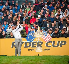 Ryder Cup golfer with fans in background Square 400