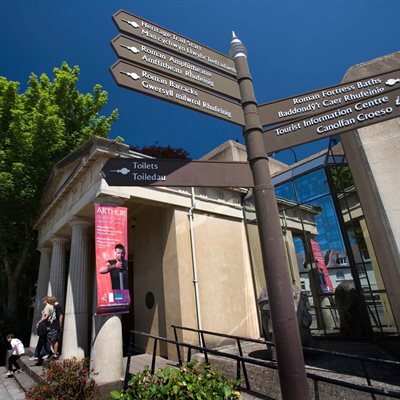 Information sign outside Caerleon Roman Museum